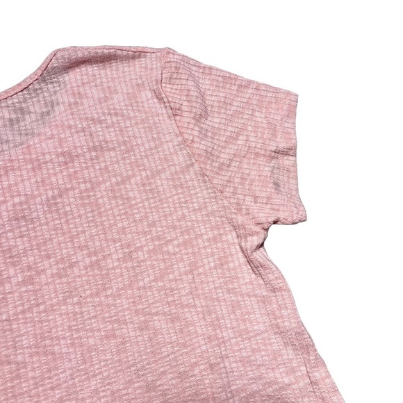 Good Luck Girl Vintage Pink Cinched Waterfall Tee L - Picture 4 of 9